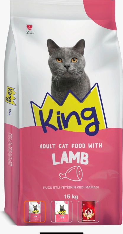 King Kuzu Etli Kedi Maması 15 Kg