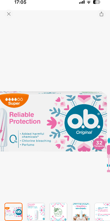 O.B. Original Super Tampon 32 adet