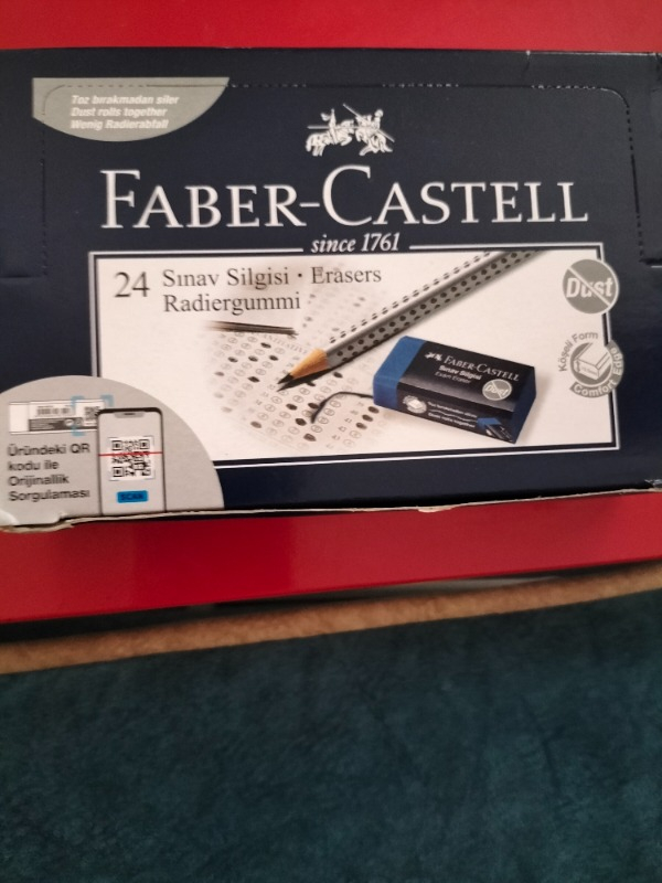 Faber-Castell No:24 Orta Boy Mavi Sınav Silgisi 24'lü