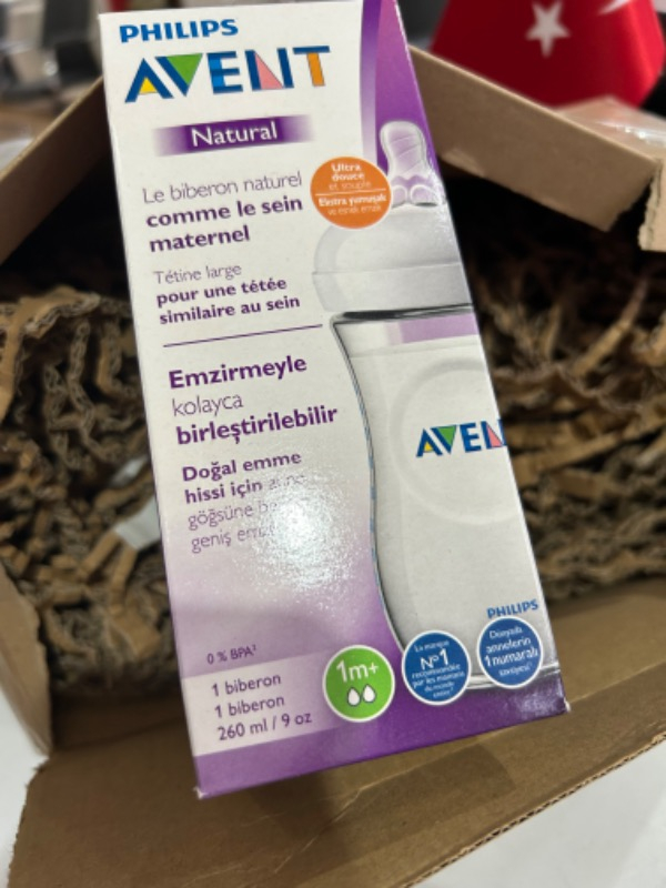 Avent Natural PP Biberon 260 ml Tekli - Beyaz