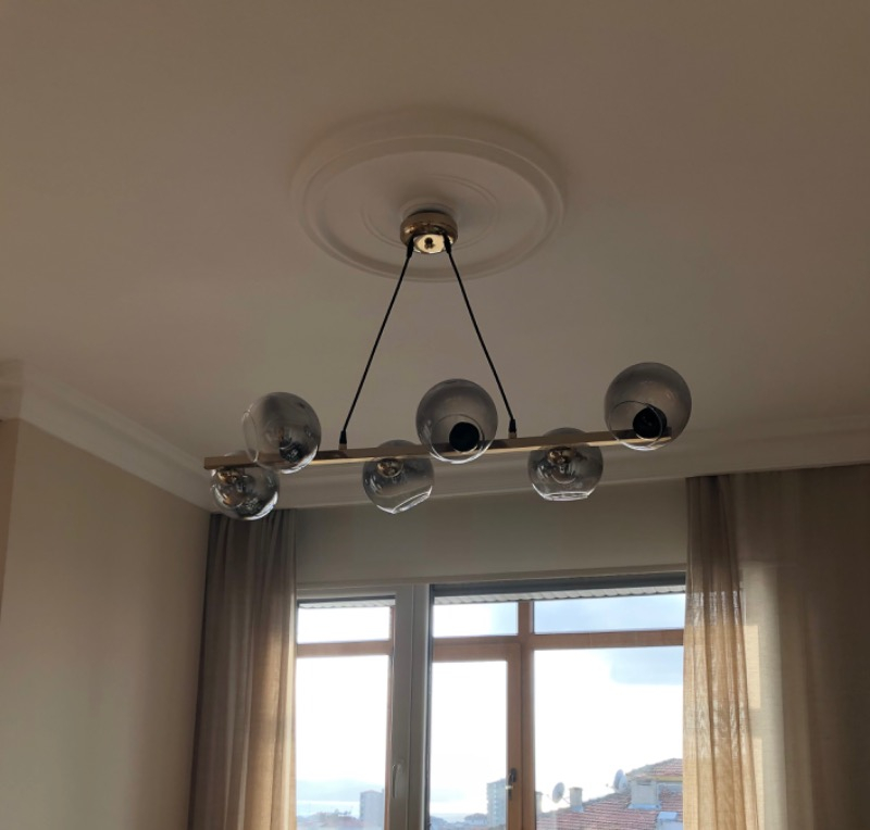 Lucea Ranko 6'lı Sıralı .Avize Koyu Altın 6Xe27