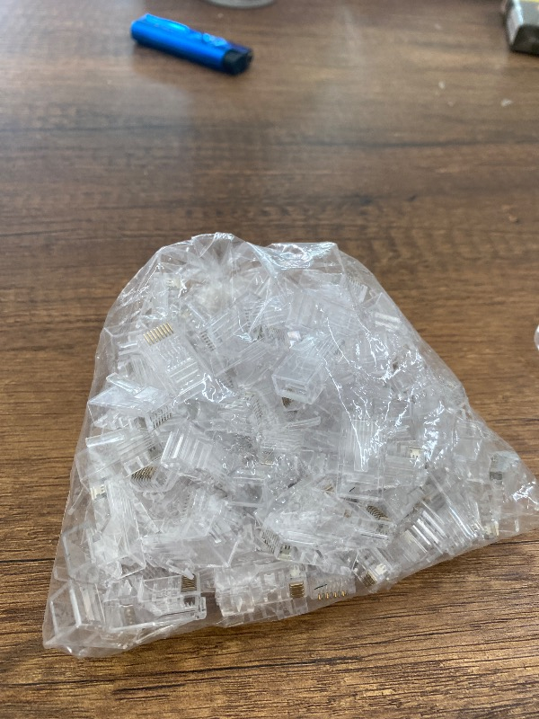 100 Adet - RJ45 Konnektör Network Cat5 Cat6 Jak Jack Ethernet Uç