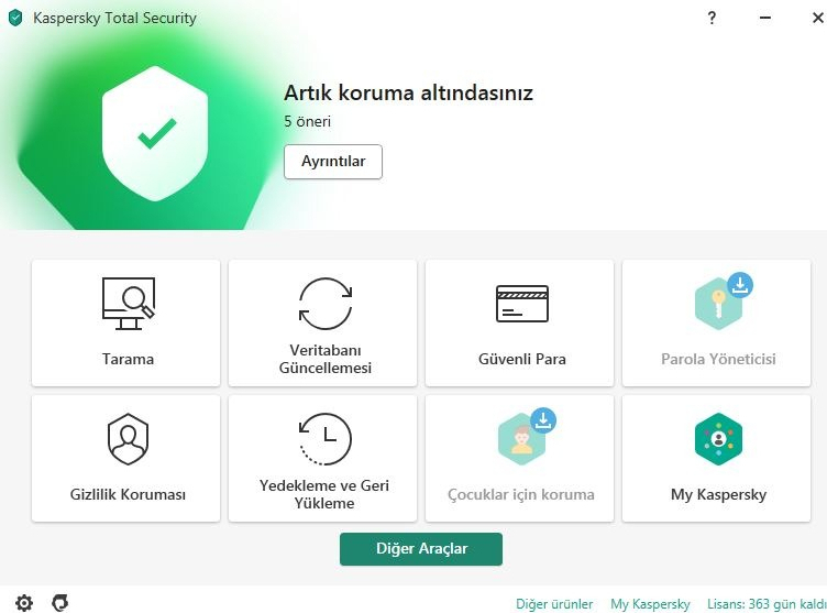 Kaspersky Total Security 1 Kullanıcı 1 Yıl Türkçe Virüs Programı