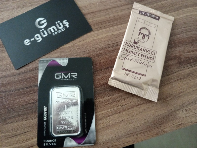 E-Gümüş 1 ONS (31.10 gr) Külçe Gümüş