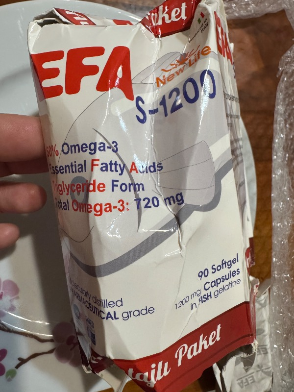 New Life Efa S-1200 Mg 90 Kapsül Omega-3 İçeren Balık Yağı Takviyesi Trigliserit Form