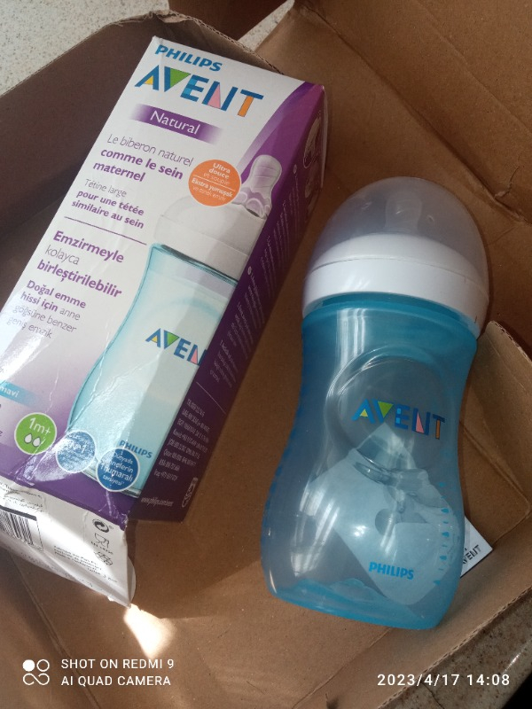 Philips Avent Natural PP Biberon 260 ml 1ay+ Mavi SCF035/17