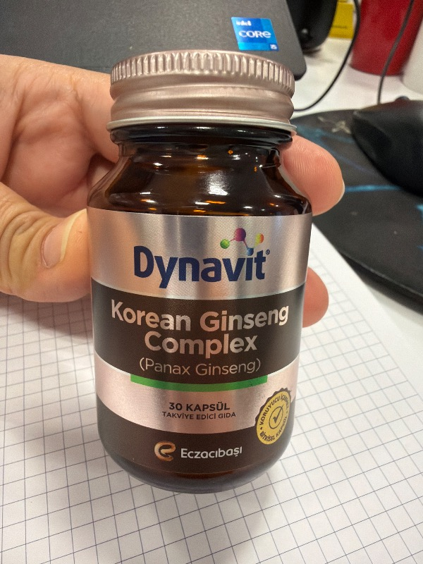 Dynavit Korean Ginseng Complex (Panax Ginseng) 30 Bitkisel Kapsül - Panax Ginseng, Ginkgo Biloba, L-Arjinin