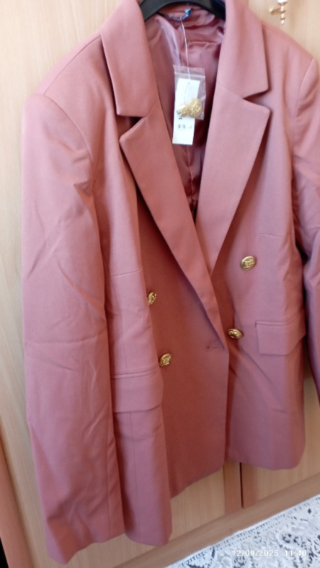 Select Moda Kadın Gold Düğmeli Blazer Ceket