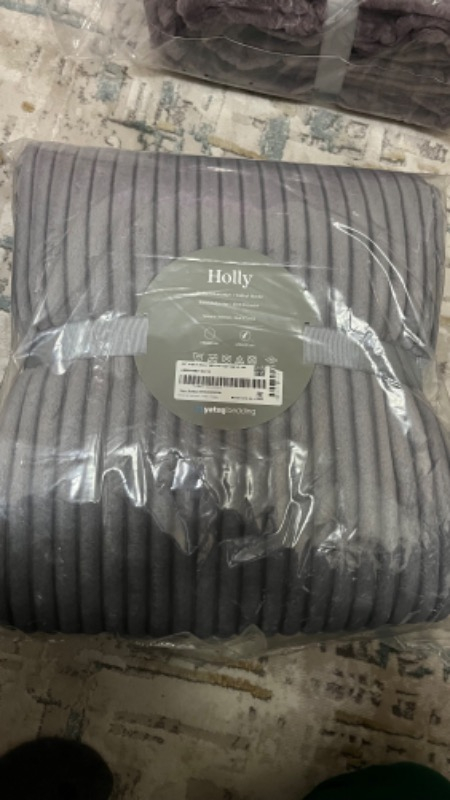 Yataş Bedding Holly Wellsoft Battaniye Çift Kişilik - Gri