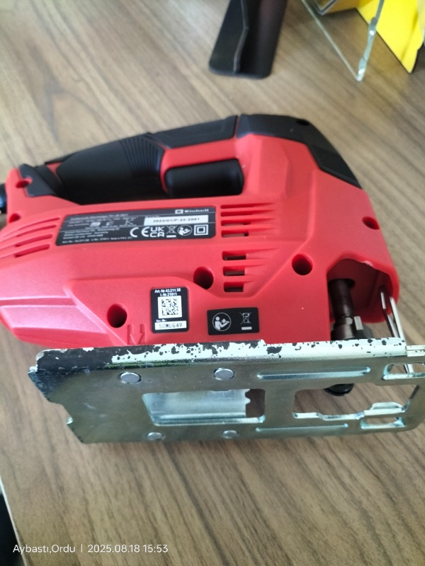 Einhell Dekupaj Testere TC-JS 80/1 (550 W, devir sayısı 1000-3000 d/d, devir kontrol elektroniği, 4 kademeli sarkaç hareketi, toz emiş, aletsiz testere bıçağı değişimi) - 4321145