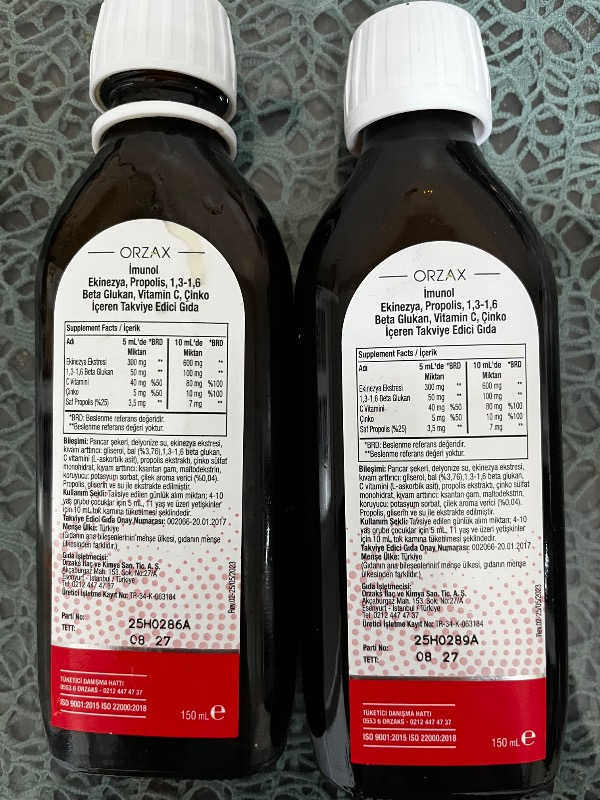Orzax İmunol Şurup 150 ml