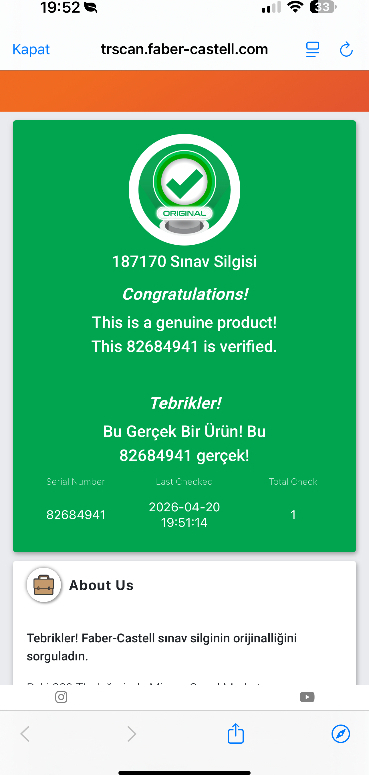 Faber-Castell Sınav Silgisi Dust-Free Mavi  24’lü Paket