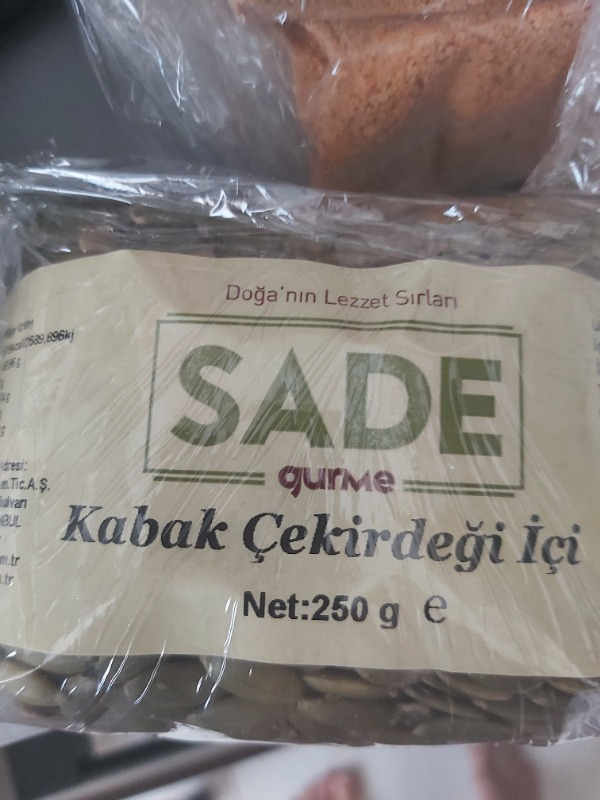 Sade Organik Sade Kabak Çekirdeği İçi 250 Gr