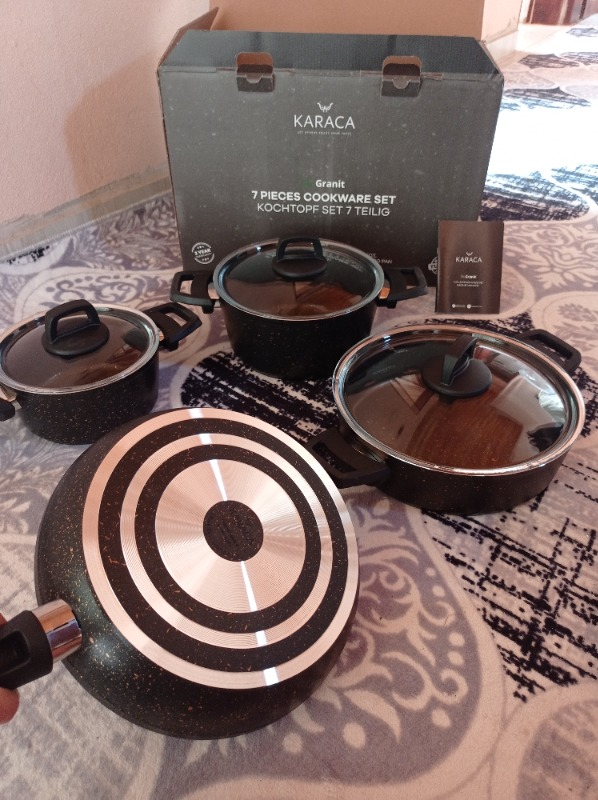 Karaca Biogranit Blackgold 7 Parça Tencere Seti