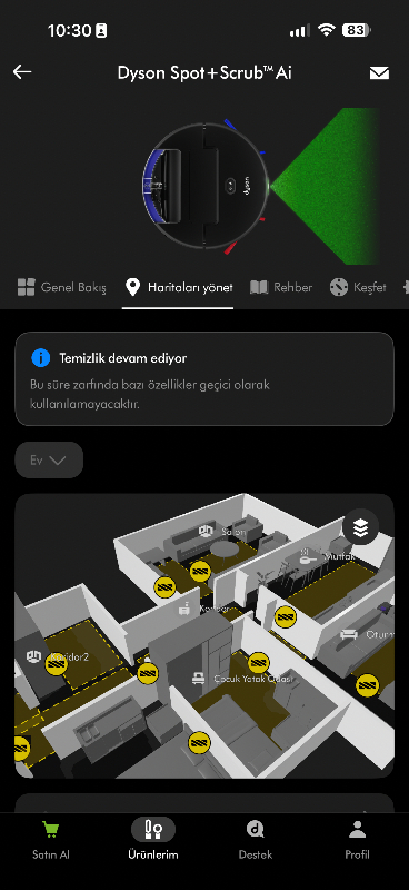 Dyson Spot+Scrub™ Ai Islak ve Kuru Temizleme Özellikli Robot Süpürge