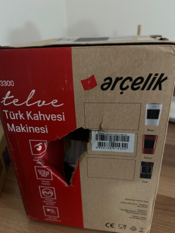 Arçelik K-3300 Kırmızı Mini Telve Türk Kahve Makinesi