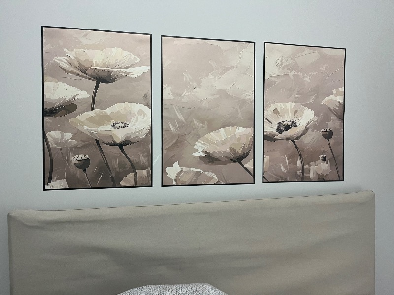 Akıllı Kağıt Statik Tutunma Özellikli Tablo - Poster Çiçek (Model- 38)