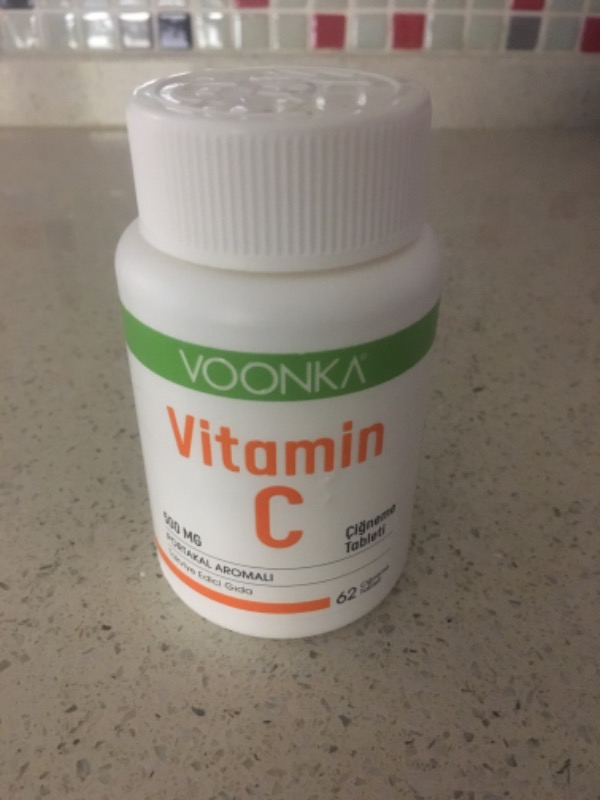 Voonka Vitamin C 500 mg 62 Çiğneme Tableti