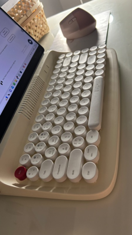 Everest KB-BT85 Retro Fildişi Bluetooth Daktilo Q Mac/win/android/ıos Uyumlu Kablosuz Klavye