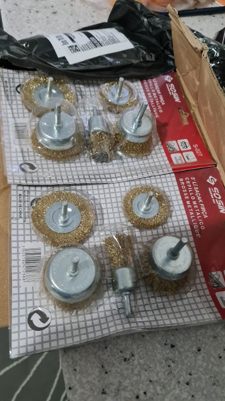 Gfb 6 Parça Pimli Tel Fırça Seti  Matkap Fırça Set