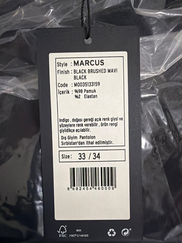 Mavi Marcus Mavi Black Antrasit Smoke Jean Pantolon 0035133159