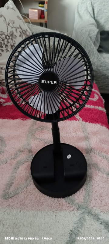Robeve Masaüstü Vantilatör Şarjlı Vantilatör Yükselebilen Fan Vantilatör Soğutucu Fan Klima Serinletici Fan 3 Kademeli Hız Ayarı Vantilatör