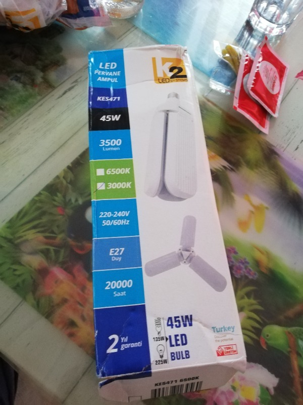 K2 36 W Açılı LED Pervane Ampul