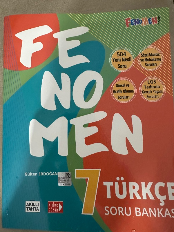 Fenomen Yayıncılık 7. Sınıf Türkçe Soru Bankası