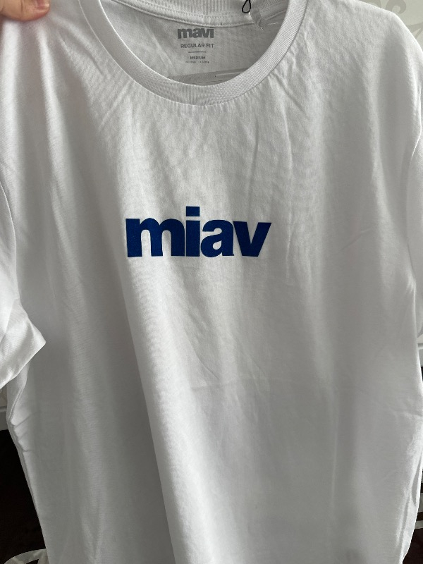 Mavi Miav Baskılı Beyaz Tişört 067153-620