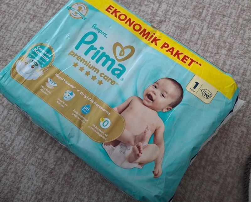 Prima PremiumCare Bebek Bezi Ekonomik Paket 1 Numara 70 Adet Bez