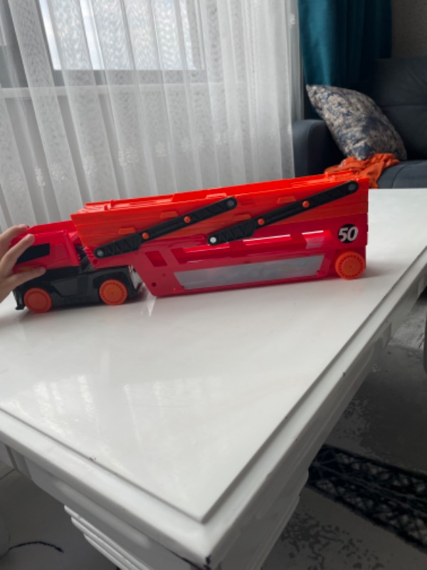 Hot Wheels Mega Mega Tır Turuncu, 50 Araç Kapasiteli, Rampalı GHR48
