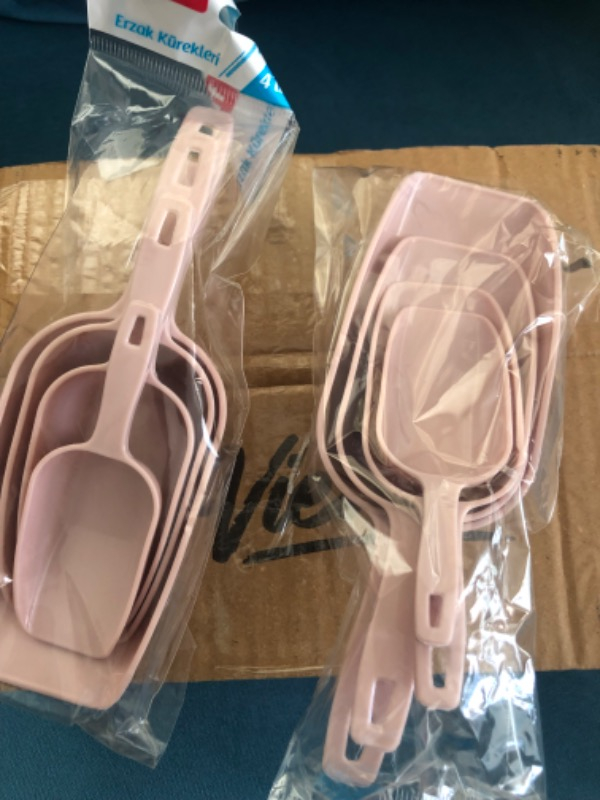 8'li Set Plastik Erzak Kürek Seti Bej