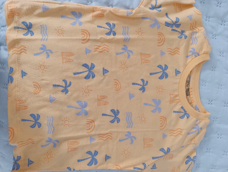 Hellobaby Basic Erkek Palmiye Ağacı Baskılı T-Shirt Erkek Bebek