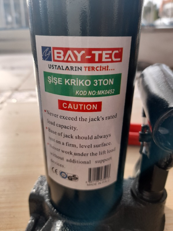Bay-Tec Şişe Kriko 3 Ton