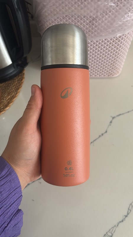 Decathlon Quechua Outdoor Paslanmaz Çelik Termos - 0,4 L - Turuncu