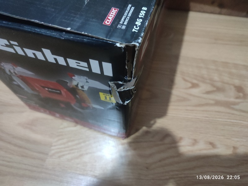 Einhell Taş Motoru TC-BG 150 B (maks. 350 W, Ø150 mm taşlama diski, kıvılcım koruması, şekil düzeltme ve bileme işlemleri için uygun, K36 kalın taşlama diski ve tel fırça diski dâhil)