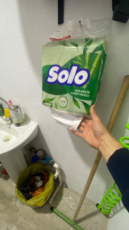 Solo Asılabilir Kağıt Havlu 1 Paket = 7 Rulo Hijyenik ve Pratik Kullanım İçin Uygun