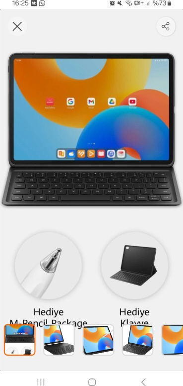 Huawei Matepad 11.5" Papermatte Edition 8GB 256GB Uzay Grisi + Klavye