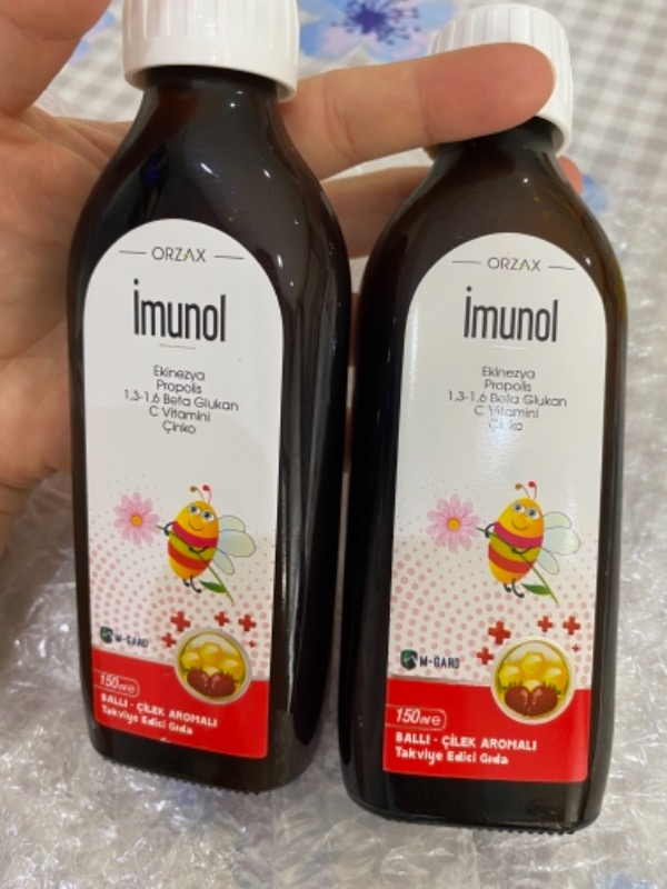 Orzax Imunol Ballı Çilek Aromalı Şurup 150ml