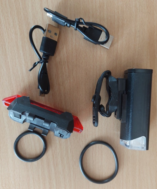 Greathings USB Şarjlı Bisiklet Ön-Arka Far Stop Lambası Seti