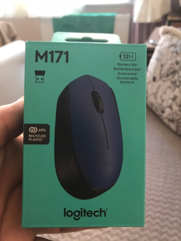 Logitech M171 USB Alıcılı Kablosuz Kompakt Mouse - Mavi