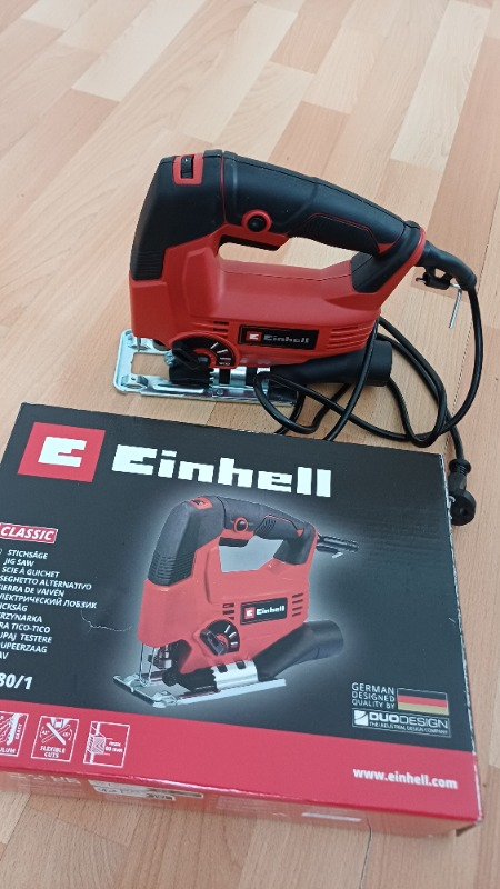 Einhell Dekupaj Testere TC-JS 80/1 (550 W, devir sayısı 1000-3000 d/d, devir kontrol elektroniği, 4 kademeli sarkaç hareketi, toz emiş, aletsiz testere bıçağı değişimi) - 4321145