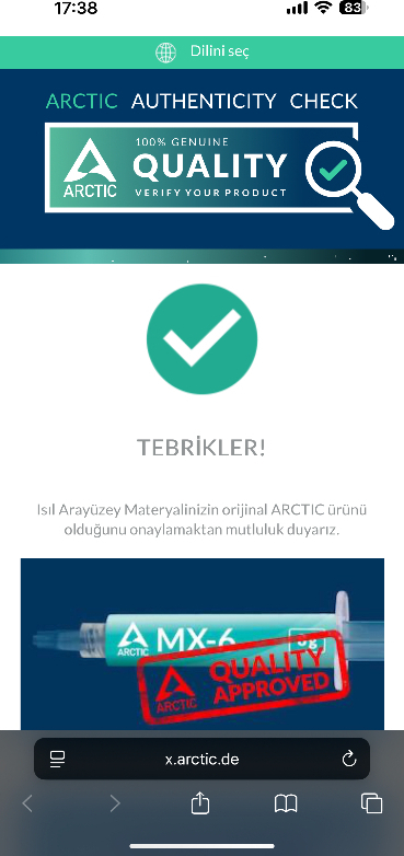 Arctic Mx-6 Ultra Yüksek Performanslı Termal Macun - 8 gr (AR-ACTCP00081A)