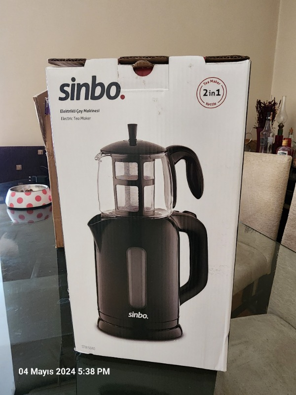 Sinbo STM-5840 Elektrikli Çay Seti Cam Demlikli
