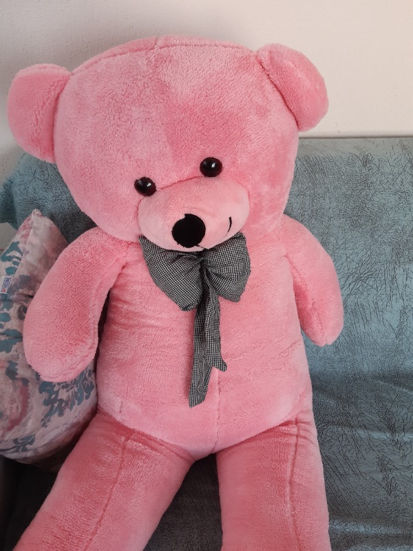 Ritoys 130 cm Papyonlu Dev Boy Peluş Ayı lik Kahverengi Ayıcık