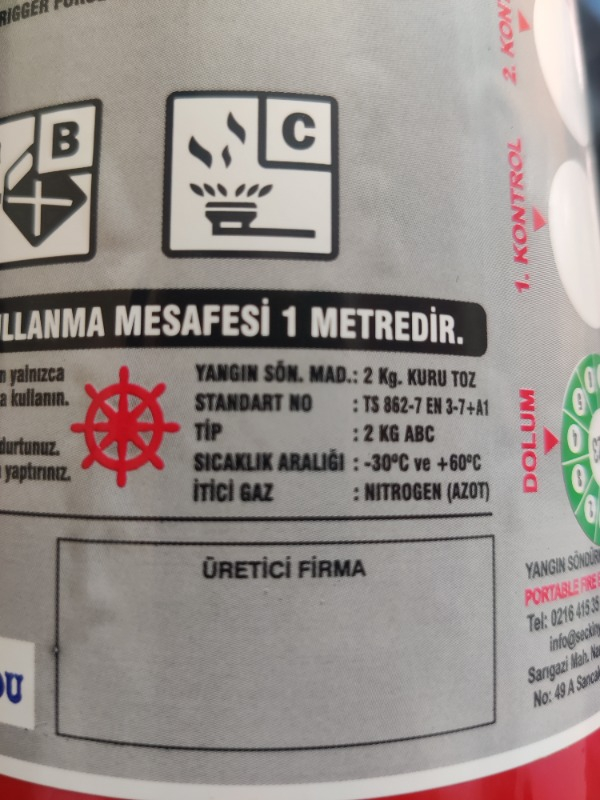 Seçkin Yangın Tüpü 2 kg
