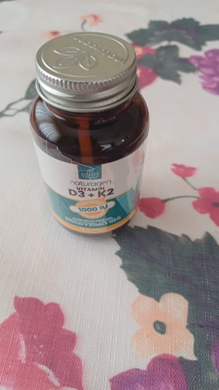 Naturagen Vitamin D3 + K2 1000 IU 60 Softgel Kapsül Gluten Free TR Menşeli Takviye Edici Gıda