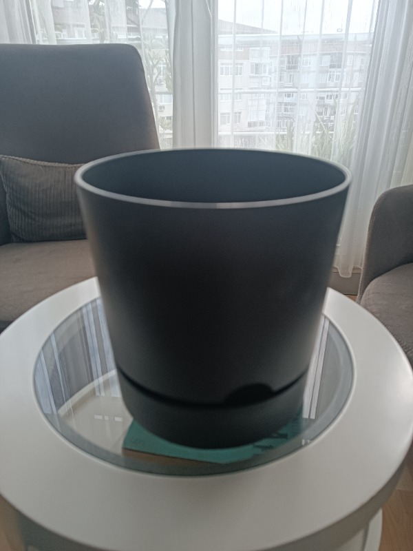 Poliwork Begonya 16 cm Antrasit Kare Tabaklı Saksı