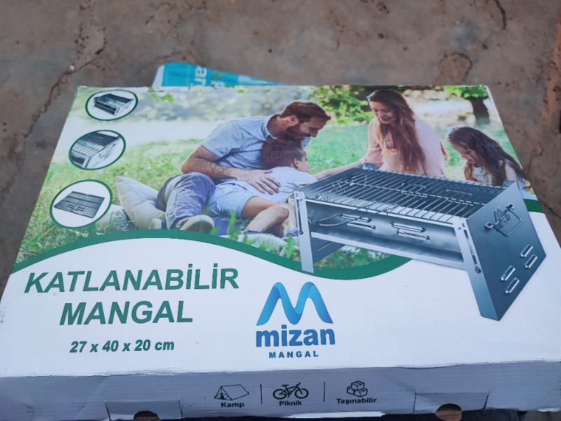 Mizan Galvaniz Katlanır Mangal (KUTULU) portatif mangal