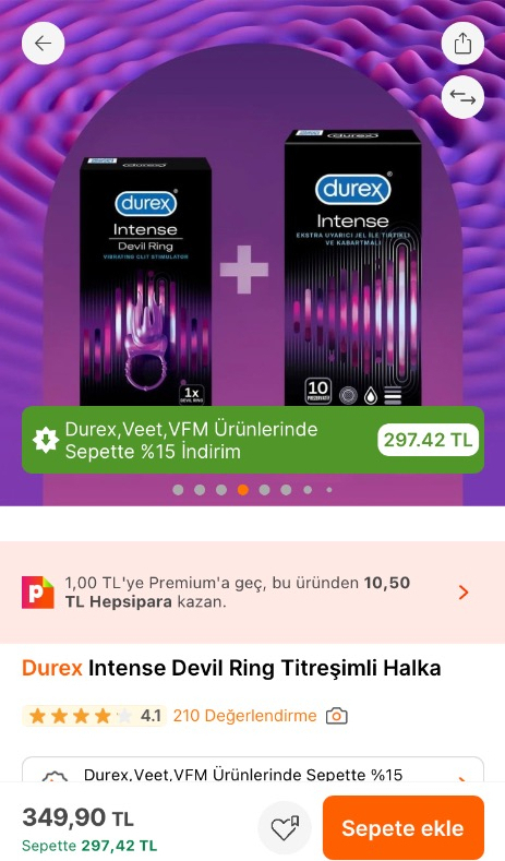 Durex Intense Devil Ring Titreşimli Halka
